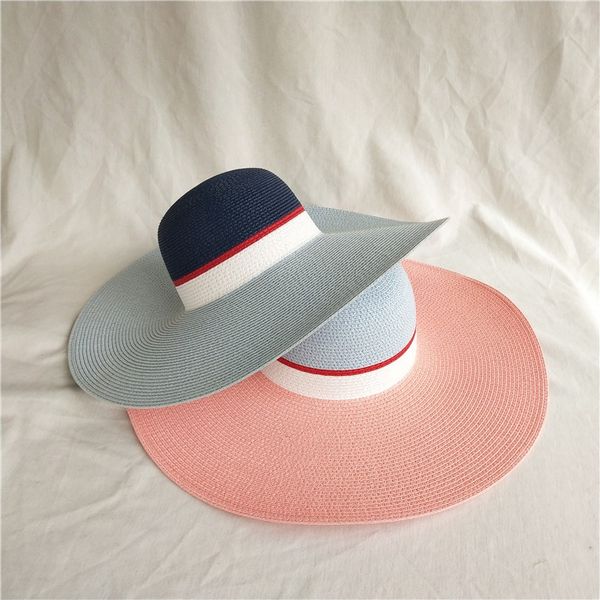 contrast color beach sunscreen straw hat fashion tide net red big eaves straw hat, Blue;gray
contrast color beach sunscreen straw hat fashion tide net red big eaves straw hat, Blue;gray