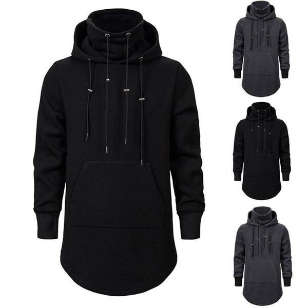 2020 men's hoodie autumn and winter trend solid color dark long hooded loose sweatshirt, Black
2020 men's hoodie autumn and winter trend solid color dark long hooded loose sweatshirt, Black