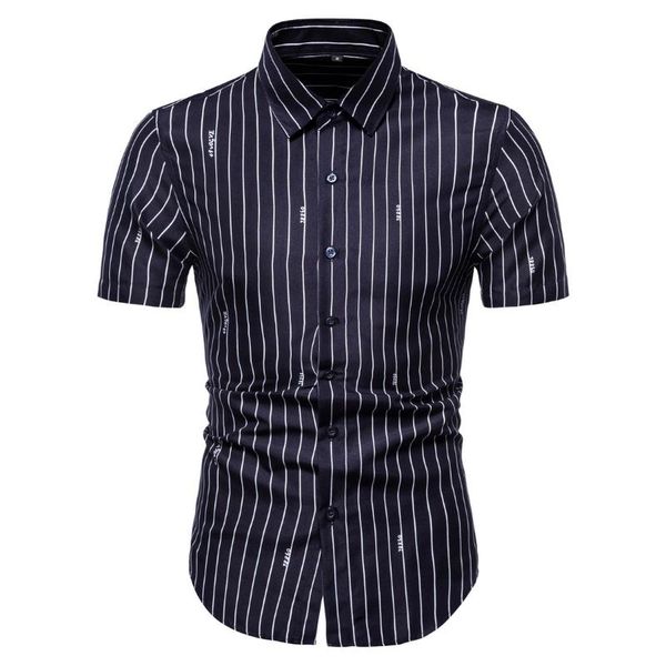 men's casual shirts stripes shirt for men fashion print short sleeve blouse male personality party dress slim summer arrival, White;black
men's casual shirts stripes shirt for men fashion print short sleeve blouse male personality party dress slim summer arrival, White;black