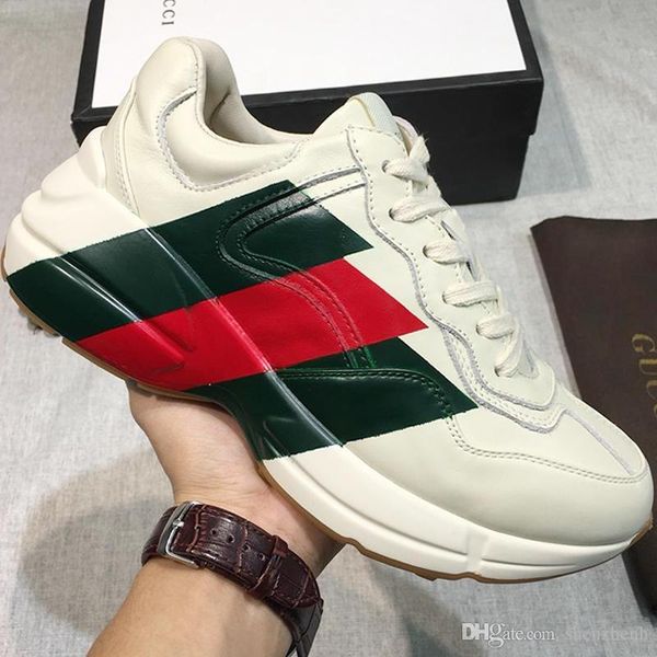 drop ship men 's rhyton leather sneaker with print men 's shoes comfortable classic design vintage footwears casual sports lace, Black
drop ship men 's rhyton leather sneaker with print men 's shoes comfortable classic design vintage footwears casual sports lace, Black