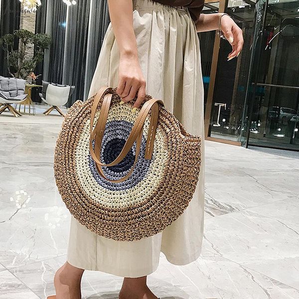 round straw beach bag vintage handmade woven shoulder bag raffia circle rattan bags bohemian summer straw handbags
round straw beach bag vintage handmade woven shoulder bag raffia circle rattan bags bohemian summer straw handbags