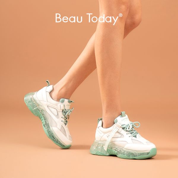 beautoday chunky sneakers women mesh lace-up transparent sole female leather shoes casual thick heel footwear handmade 29621, Black
beautoday chunky sneakers women mesh lace-up transparent sole female leather shoes casual thick heel footwear handmade 29621, Black