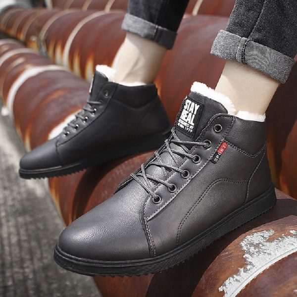 winter men snow boots warm and cashmere korean cotton shoes high fashion shoes joker boots casual men, Black
winter men snow boots warm and cashmere korean cotton shoes high fashion shoes joker boots casual men, Black