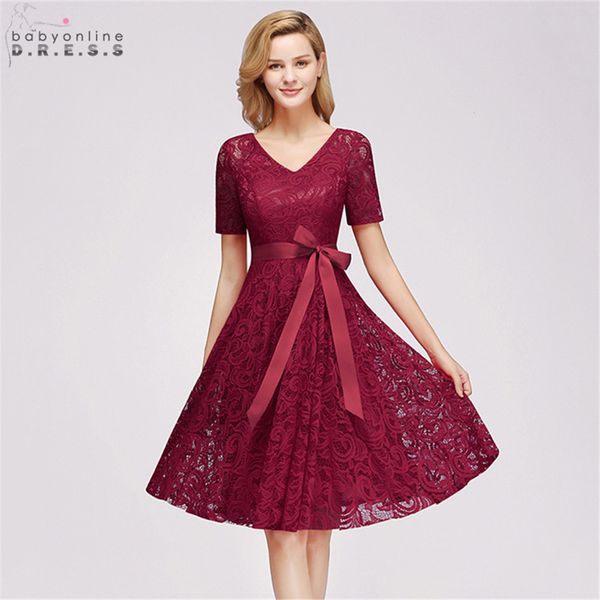 babyonlindress comfortable plus size short lace evening dress elegant v neck short sleeves evening gown sashes robe de soiree courte cps1146, Black;red
babyonlindress comfortable plus size short lace evening dress elegant v neck short sleeves evening gown sashes robe de soiree courte cps1146, Black;red