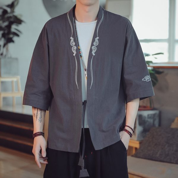 chinese style cardigan men's light kimono robe men's and cotton linen cotton linen, Black;brown
chinese style cardigan men's light kimono robe men's and cotton linen cotton linen, Black;brown