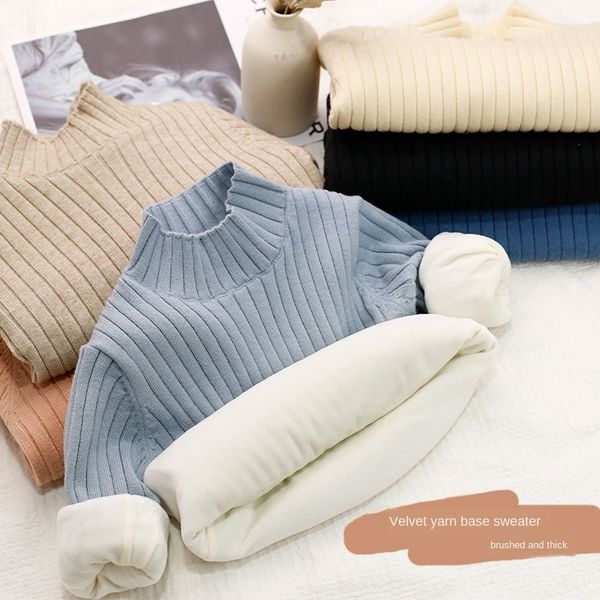 0snkx children's thickened and velvet boys' and girls' baby winter warm pullover sweater warm pullover half-turtleneck base k, Blue
0snkx children's thickened and velvet boys' and girls' baby winter warm pullover sweater warm pullover half-turtleneck base k, Blue