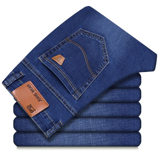 2020 spring and summer classic men's thin jeans business casual elastic denim trousers male brand blue pants
2020 spring and summer classic men's thin jeans business casual elastic denim trousers male brand blue pants
