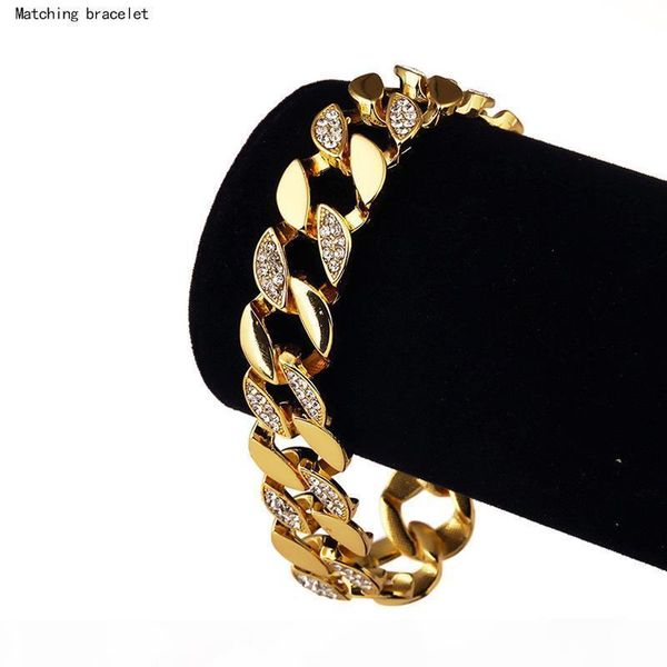 высокое качество 24k solid gold plated miami кубинское link блестящая алмазный браслет hip hop bling ювелирных hipster мужчины браслет брасл, Black
высокое качество 24k solid gold plated miami кубинское link блестящая алмазный браслет hip hop bling ювелирных hipster мужчины браслет брасл, Black