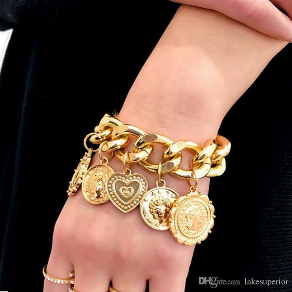 punk style chain bracelet with charms fro women retro adjustable gold silver bracelet for gift party epacket shipping, Black
punk style chain bracelet with charms fro women retro adjustable gold silver bracelet for gift party epacket shipping, Black