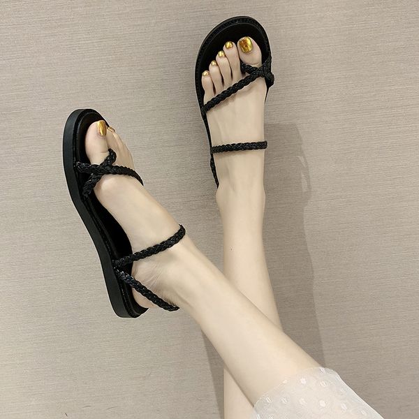 flat shoes female woman's slippers slides cross-tied fashion 2020 soft luxury rome scandals pu rubber female shoes ladies, Black
flat shoes female woman's slippers slides cross-tied fashion 2020 soft luxury rome scandals pu rubber female shoes ladies, Black