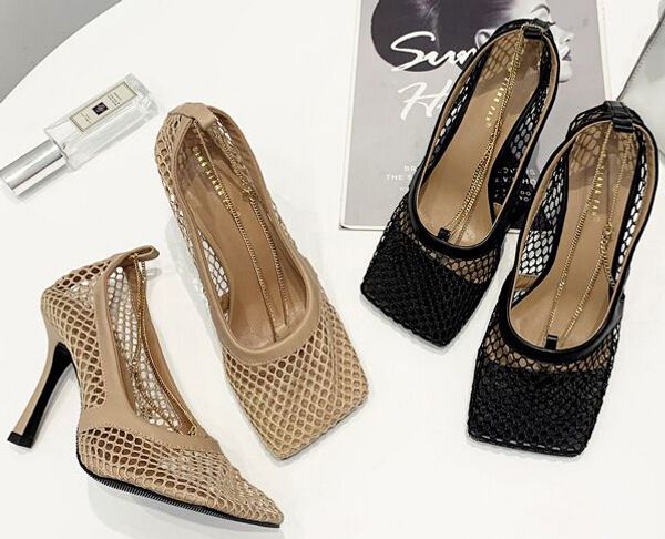 2020 summer autumn mesh pumps sandals female square toe high heel chain stiletto hollow party dress pumps shoes 9cm, Black
2020 summer autumn mesh pumps sandals female square toe high heel chain stiletto hollow party dress pumps shoes 9cm, Black