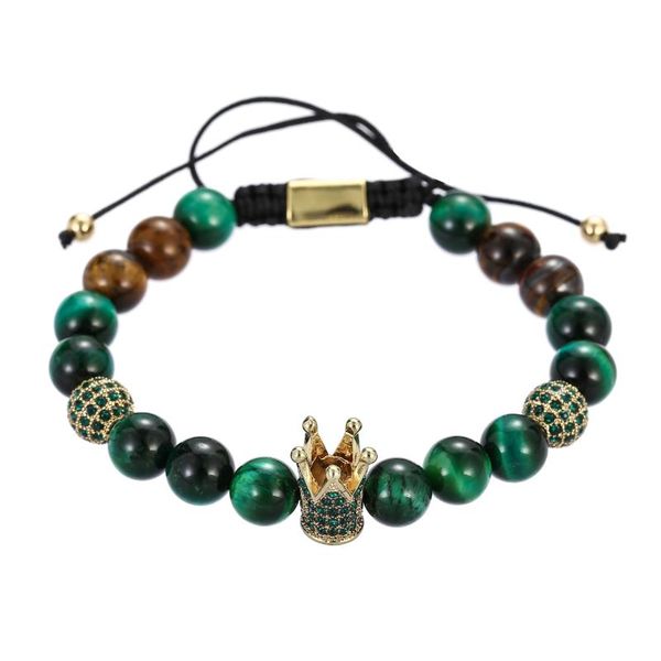 luxury men women pave cubic zircon crown ball charm bkue green pink tiger eye stone beads braided bracelet bangle jewelry gift, Red;blue
luxury men women pave cubic zircon crown ball charm bkue green pink tiger eye stone beads braided bracelet bangle jewelry gift, Red;blue