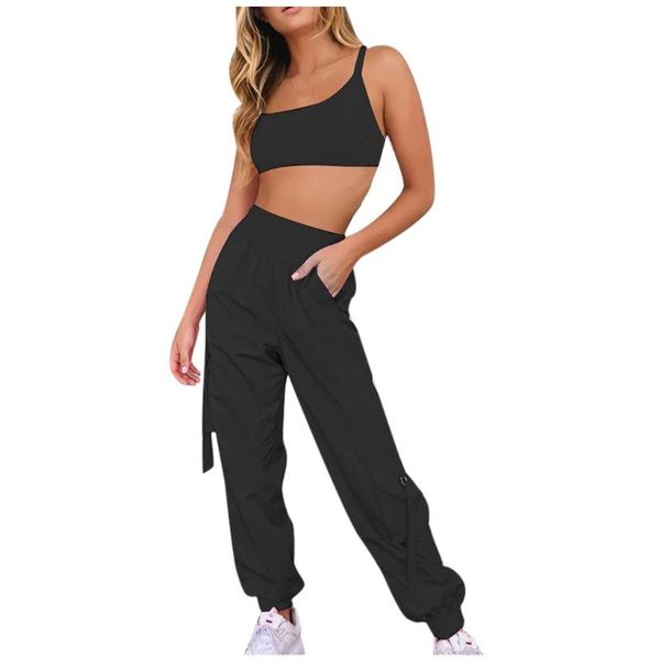 sagace tracksuits women set solid vest high waist pockets pants casual outfits sportswear female gym yoga tracksuits set, White;red
sagace tracksuits women set solid vest high waist pockets pants casual outfits sportswear female gym yoga tracksuits set, White;red