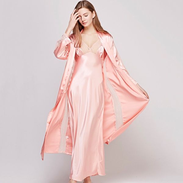 pink lace patchwork robe women long sleepwear female satin kimono gown satin silky bathrobe gown long sleeve home wear, Black;red
pink lace patchwork robe women long sleepwear female satin kimono gown satin silky bathrobe gown long sleeve home wear, Black;red