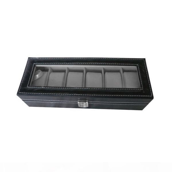 o 6 grid pu leather watch storage box rectangle wristwatch holder jewelry display case for gifts ll @17, Black;blue
o 6 grid pu leather watch storage box rectangle wristwatch holder jewelry display case for gifts ll @17, Black;blue