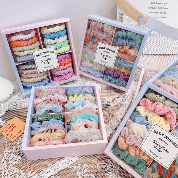 hair accessories 16pcs/set chiffon scrunchies set for woman dot solid ties girls rubber band ornaments femme headwear
hair accessories 16pcs/set chiffon scrunchies set for woman dot solid ties girls rubber band ornaments femme headwear