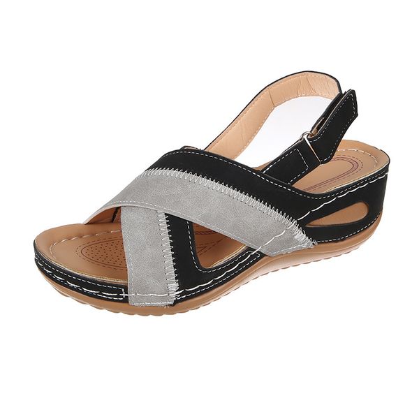 sandals women's new summer 2020 hollow slope heel solid color thick soled fish mouth open toe beach women's shoes, Black
sandals women's new summer 2020 hollow slope heel solid color thick soled fish mouth open toe beach women's shoes, Black