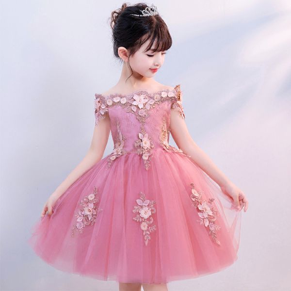 Princess Lovely Pink Flower Girl Dresses with 3D flowers Short Sleeves girls Ball gown 2020 New Girls Pageant Dresses
Princess Lovely Pink Flower Girl Dresses with 3D flowers Short Sleeves girls Ball gown 2020 New Girls Pageant Dresses