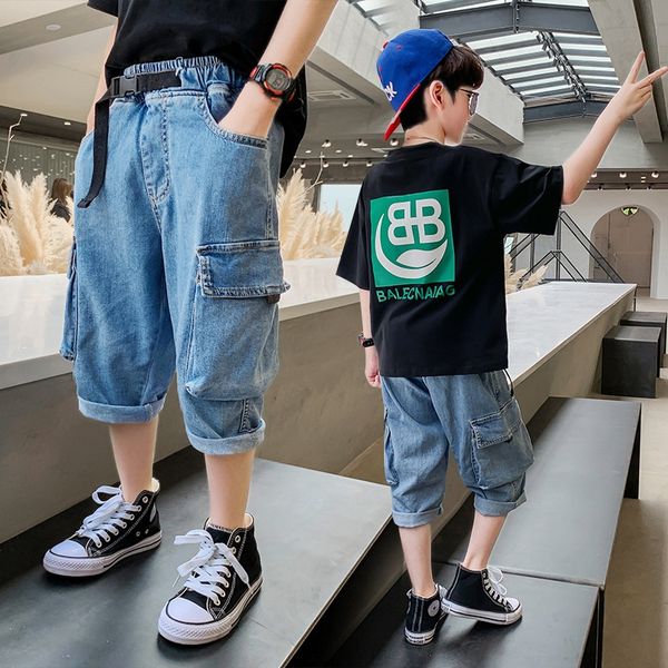 qwb7d 2020 new fashionable boys' summer clothes capri work crawler jeans pants pants medium and large children's work clothes jean, Blue
qwb7d 2020 new fashionable boys' summer clothes capri work crawler jeans pants pants medium and large children's work clothes jean, Blue