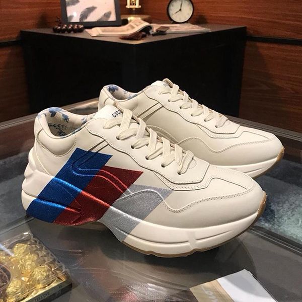 new arrival mens rhyton leather sneaker men shoes lighweight vintage luxury sneakers low lace -up plus size men shoes herren sportschuhe, Black
new arrival mens rhyton leather sneaker men shoes lighweight vintage luxury sneakers low lace -up plus size men shoes herren sportschuhe, Black