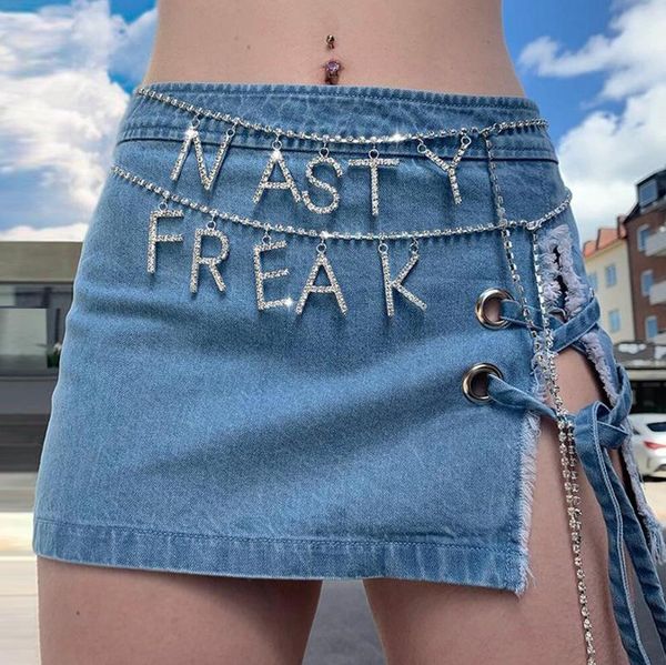 ins freak насти письмо кристалл талия цепь женщина harajuku punk rhinestone пляж sexy belly chain тело ювелирные изделия подвеска дизайн нов, Silver
ins freak насти письмо кристалл талия цепь женщина harajuku punk rhinestone пляж sexy belly chain тело ювелирные изделия подвеска дизайн нов, Silver