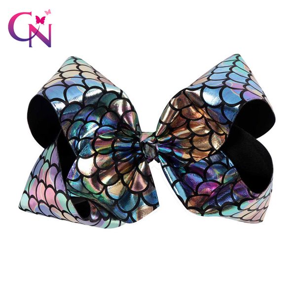 7 " hair bows with clips for kids girls handmade large mermaid prints ribbon bows hairgrips hair accessories, Slivery;white
7 " hair bows with clips for kids girls handmade large mermaid prints ribbon bows hairgrips hair accessories, Slivery;white
