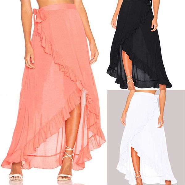 elegant summer skirts women solid black pink ruffles pleated casual skirts female high waist lace up long skirts for women
elegant summer skirts women solid black pink ruffles pleated casual skirts female high waist lace up long skirts for women