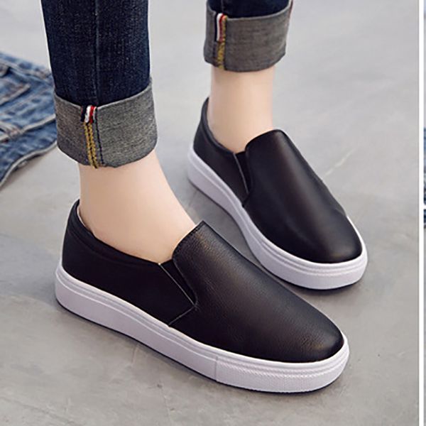 tilocow platform genuine leather lazy shoes woman shallow slip on loafers women casual flats women's solid sports flats footwear, Black
tilocow platform genuine leather lazy shoes woman shallow slip on loafers women casual flats women's solid sports flats footwear, Black