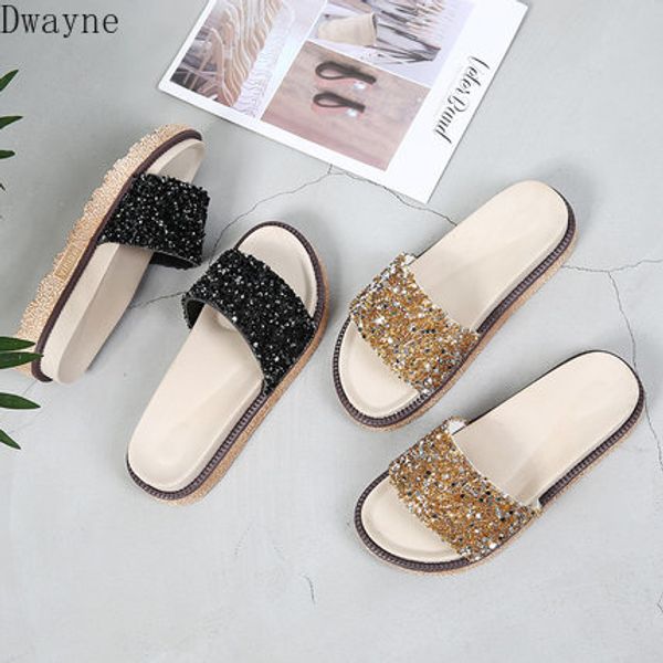 slippers female 2020 new summer thick-soled sequins seaside muffin beach shoes, Black
slippers female 2020 new summer thick-soled sequins seaside muffin beach shoes, Black