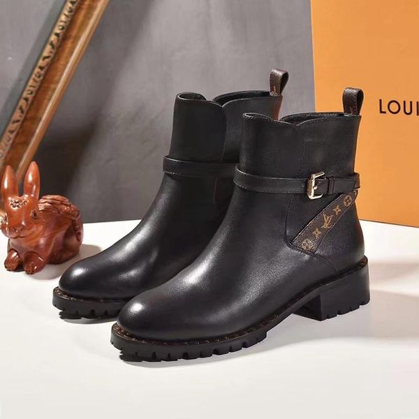 womens shoes luxury ankle boots with origin box leather discovery ankle boot chaussures de femme fashion martin motorcycle boot, Black
womens shoes luxury ankle boots with origin box leather discovery ankle boot chaussures de femme fashion martin motorcycle boot, Black