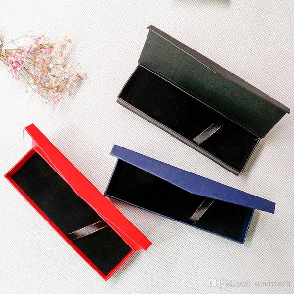 

red blue black office pen display packaging boxes blank gift jewelry packaging box pen packing box paper case wholesale lx2285
