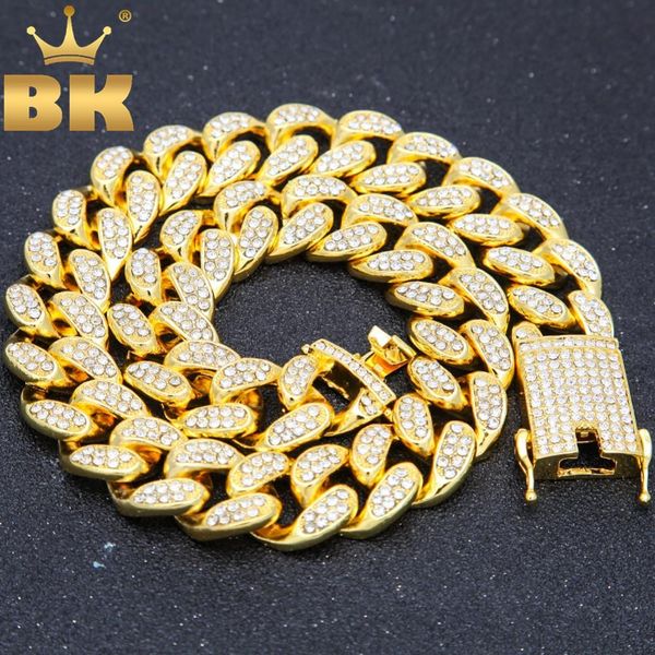alloy with aaa iced out rhinestones necklace 20mm heavy miami cuban link chain hiphop gold color fashion jewelry for men
alloy with aaa iced out rhinestones necklace 20mm heavy miami cuban link chain hiphop gold color fashion jewelry for men