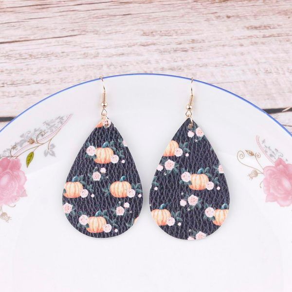 new arrival punk style skull print pumpkin patterns vegan leather halloween statement earrings for women teardrop hook earrings jewelry, Silver
new arrival punk style skull print pumpkin patterns vegan leather halloween statement earrings for women teardrop hook earrings jewelry, Silver