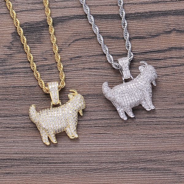 bling bling hip hop goat pendant copper micro pave with cz stones necklace jewelry for men and women cn051 cx200721, Silver
bling bling hip hop goat pendant copper micro pave with cz stones necklace jewelry for men and women cn051 cx200721, Silver