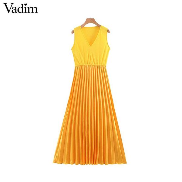 vadim women casual color patchwork sleeveless dress pleated v neck female elegant summer beach style dresses vestidos qb889, Black;gray
vadim women casual color patchwork sleeveless dress pleated v neck female elegant summer beach style dresses vestidos qb889, Black;gray