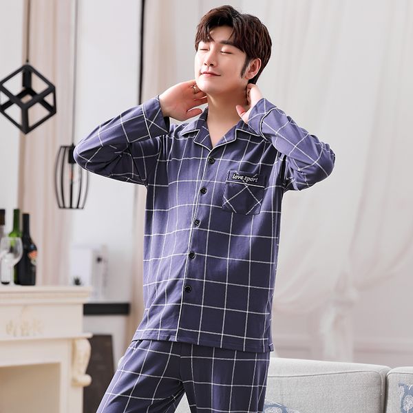 men's sleepwear men full cotton pajamas plus size l - 5xl plaid sets long sleeve long pants home clothing pyjamas, Black;brown
men's sleepwear men full cotton pajamas plus size l - 5xl plaid sets long sleeve long pants home clothing pyjamas, Black;brown
