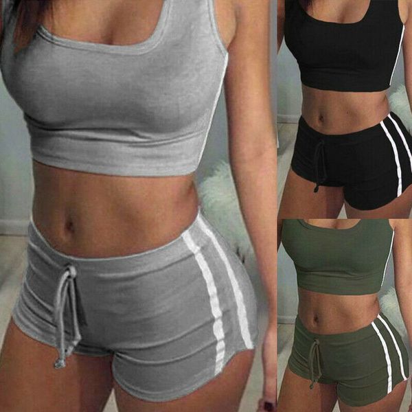 new women's gym fitness sports bra crop vest vest + shorts pants sportswear suit hot, Gray
new women's gym fitness sports bra crop vest vest + shorts pants sportswear suit hot, Gray