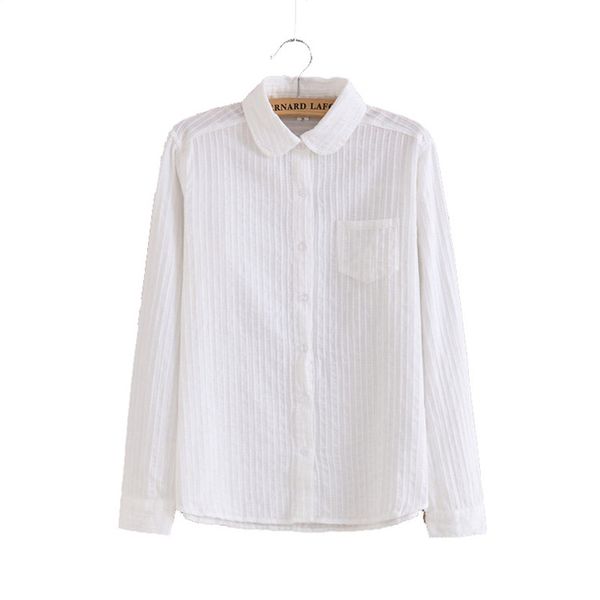 simple women solid pure blouses long sleeve pocket white good quality shirts school work office casual ladies clothing
simple women solid pure blouses long sleeve pocket white good quality shirts school work office casual ladies clothing