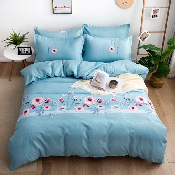 classic grid bedding set quilt cover pillowcase duvet cover sets gray king double single full size bed linens home textile