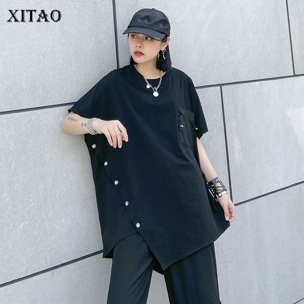 xitao irregular black t shirt fashion new women 2020 summer single breast pocket pocket minority casual style loose tee dmy4614, White
xitao irregular black t shirt fashion new women 2020 summer single breast pocket pocket minority casual style loose tee dmy4614, White