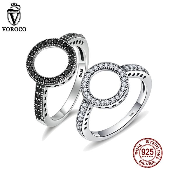 voroco genuine 100% 925 sterling silver ring cz circle round finger rings for women fine jewelry party gift anillos bkr041, Golden;silver
voroco genuine 100% 925 sterling silver ring cz circle round finger rings for women fine jewelry party gift anillos bkr041, Golden;silver