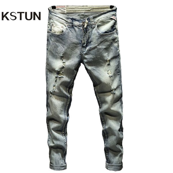 разорванный денима джинсы мужчины stretch американская streetwear мода хип-хоп разрушенные дыры омывается мужские punk джинсы мужской тощий, Blue
разорванный денима джинсы мужчины stretch американская streetwear мода хип-хоп разрушенные дыры омывается мужские punk джинсы мужской тощий, Blue