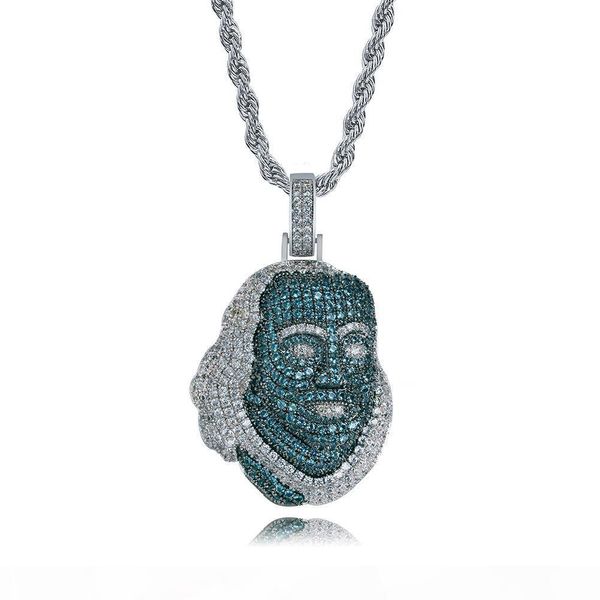 new iced out franklin famous figure pendant necklace cubic zircon stones hip hop men women jewelry gift, Silver
new iced out franklin famous figure pendant necklace cubic zircon stones hip hop men women jewelry gift, Silver