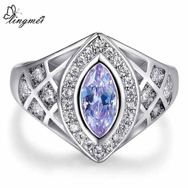 lingmei perfect classic fashion marquise cut tourmaline green white cubic zirconia jewelry white goldring size 6-9, Golden;silver
lingmei perfect classic fashion marquise cut tourmaline green white cubic zirconia jewelry white goldring size 6-9, Golden;silver