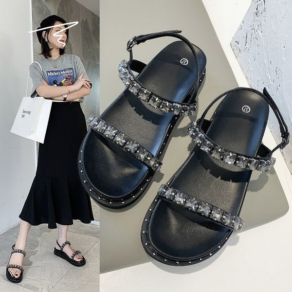 2020 sandals comfort shoes for women summer heels wedge med muffins shoe all-match suit female beige buckle strap women's, Black
2020 sandals comfort shoes for women summer heels wedge med muffins shoe all-match suit female beige buckle strap women's, Black