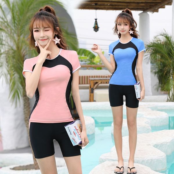 student female 2020 sports new conservative boxer two-piece spring holiday large swimsuit size medium and large children swimsuit, Black
student female 2020 sports new conservative boxer two-piece spring holiday large swimsuit size medium and large children swimsuit, Black