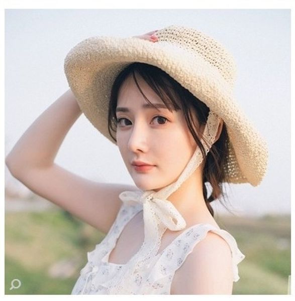 s8tki female summer fresh foldable woven straw beach big sunscreen straw sunscreen hat eaves sun-proof hat korean style all-match fashion s, Blue;gray
s8tki female summer fresh foldable woven straw beach big sunscreen straw sunscreen hat eaves sun-proof hat korean style all-match fashion s, Blue;gray