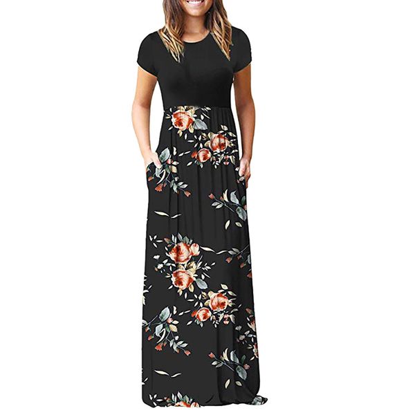 women's casual sleeve o-neck print maxi tank long dress plus size polyester summer dress #yl5, Black;gray
women's casual sleeve o-neck print maxi tank long dress plus size polyester summer dress #yl5, Black;gray