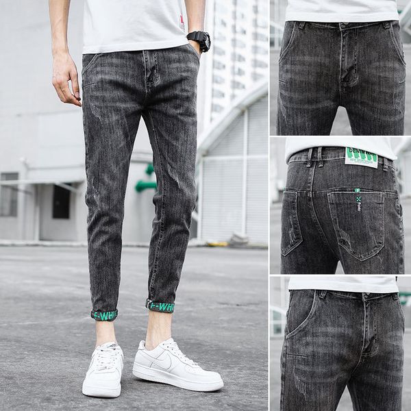 men's jeans wholesale 202 denim homme slim feet summer pants korean trend elastic casual wild brand ankle length men, Blue
men's jeans wholesale 202 denim homme slim feet summer pants korean trend elastic casual wild brand ankle length men, Blue