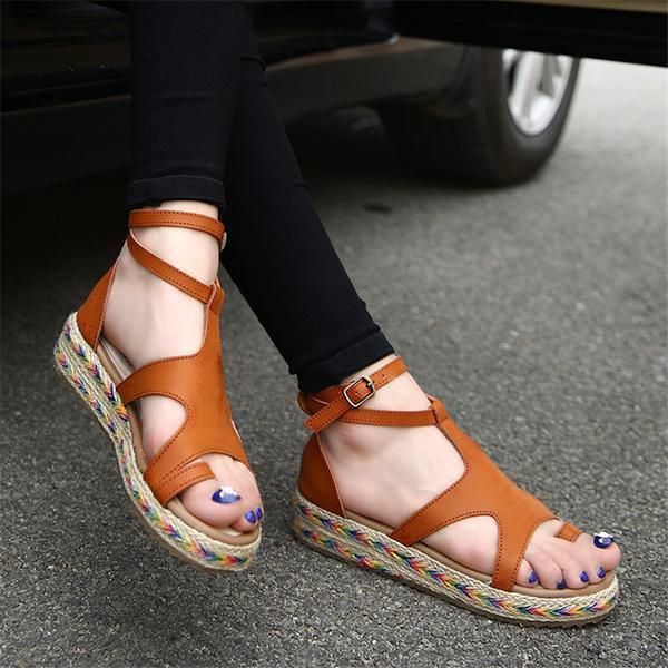 the new 2020 summer sandals female rope fisherman wish big yards shoes platform shoes pinch clip toe of rome, Black
the new 2020 summer sandals female rope fisherman wish big yards shoes platform shoes pinch clip toe of rome, Black